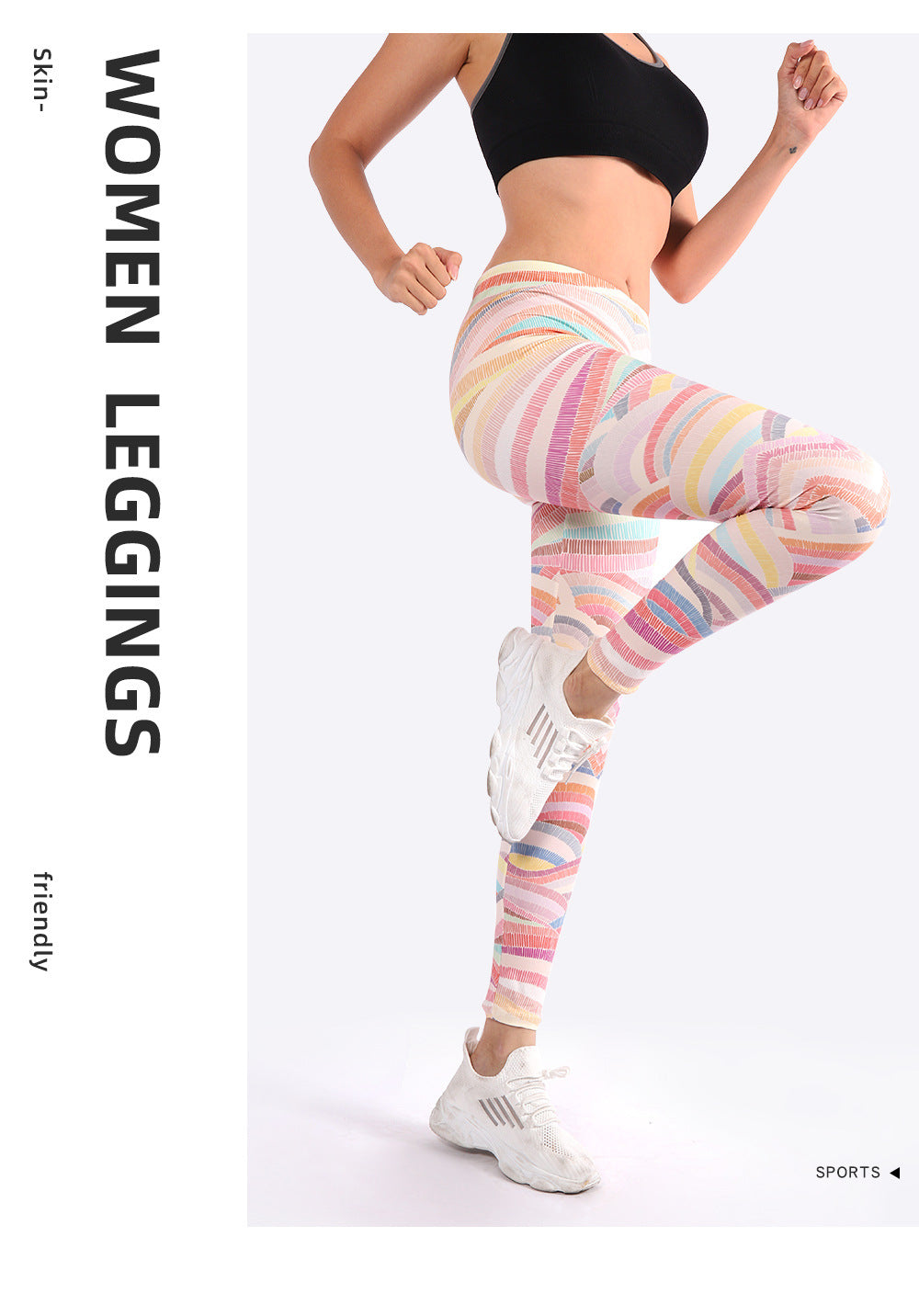 Nylon Stretch Outdoor Tights Digital Print Yogabukser Dame Sportsleggings