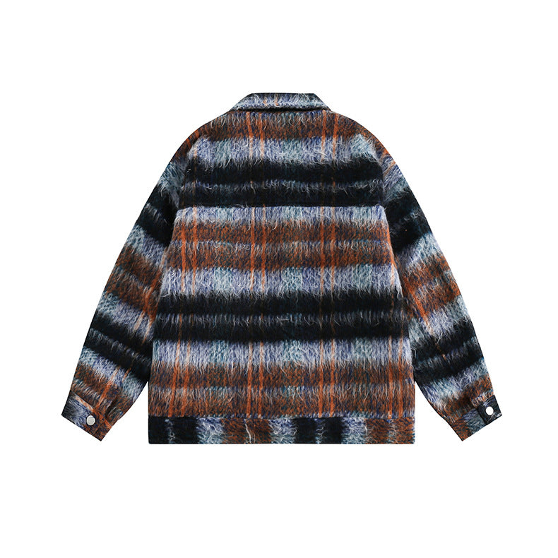 Retro Lapels Heavy Industry Multi-pocket Woolen Jacket