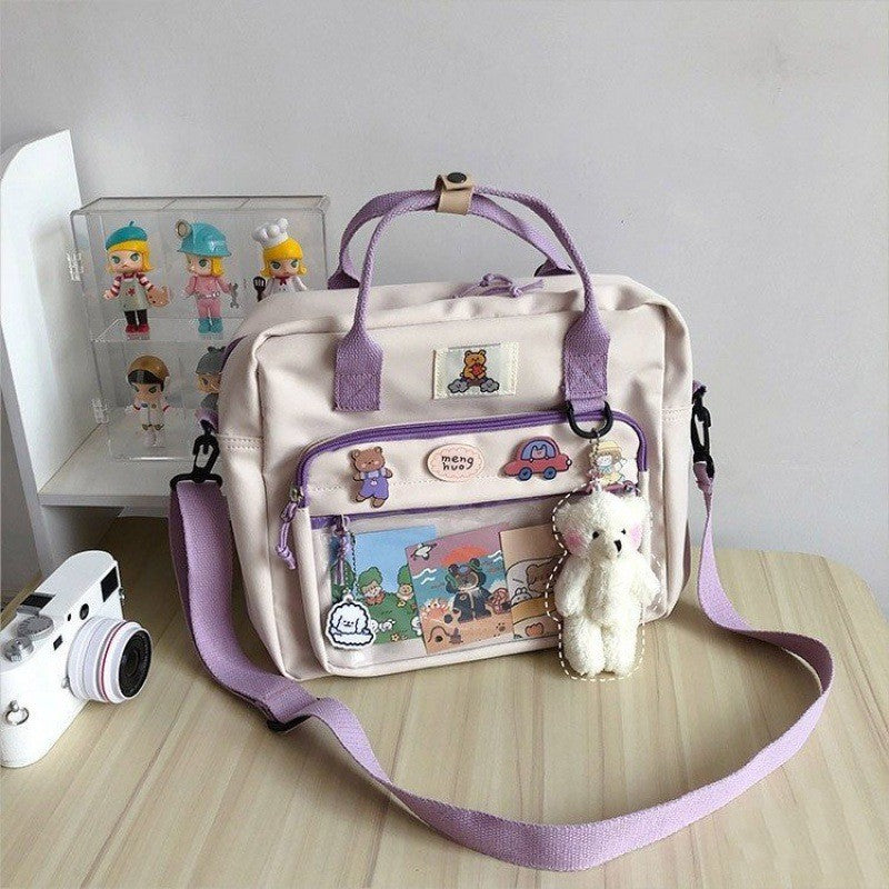 Dual-use Schoolbag Japanese Cute Cartoon Large Capacity Portable Crossbody