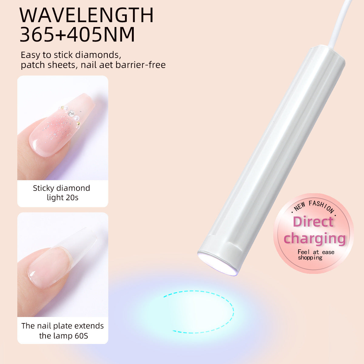 Handheld Manicure In-line Lamps Small Portable