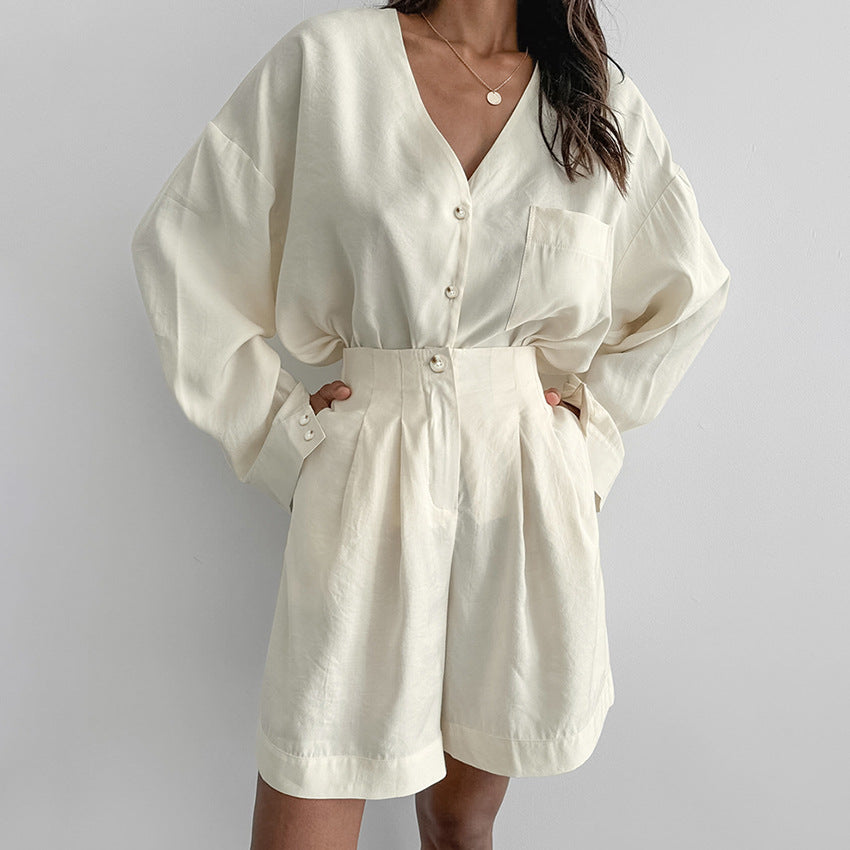 European And American-style Chic Casual Cardigan Set