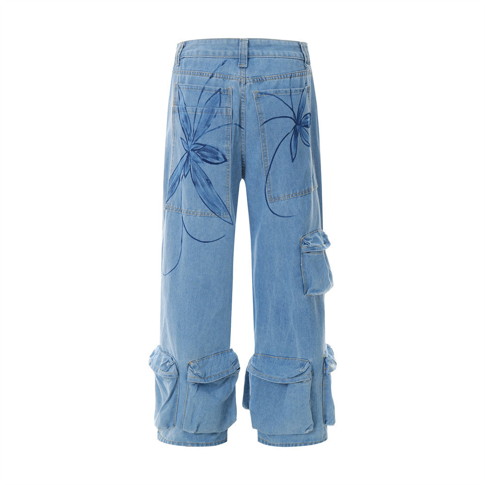 Loose Wide-leg Jeans Popular Street