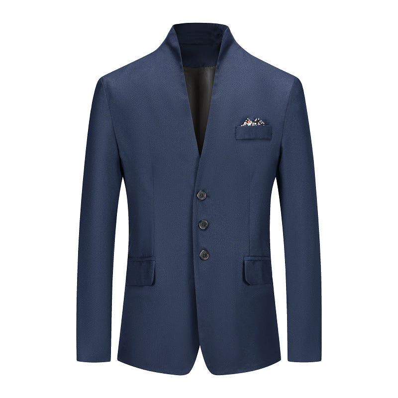 Men's Solid Color Three-button Suit