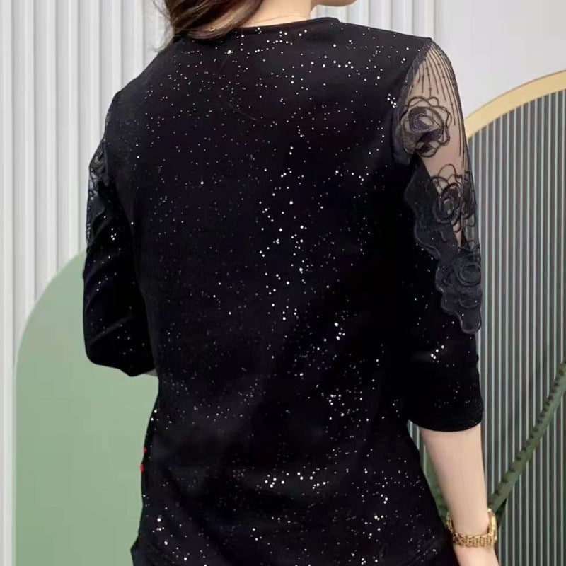 Rhinestone Lace Camisole Women's Fashion Versatile