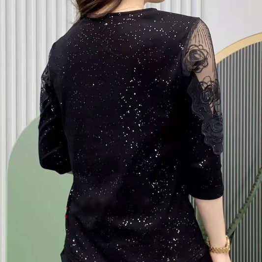 Rhinestone Lace Camisole Women's Fashion Versatile