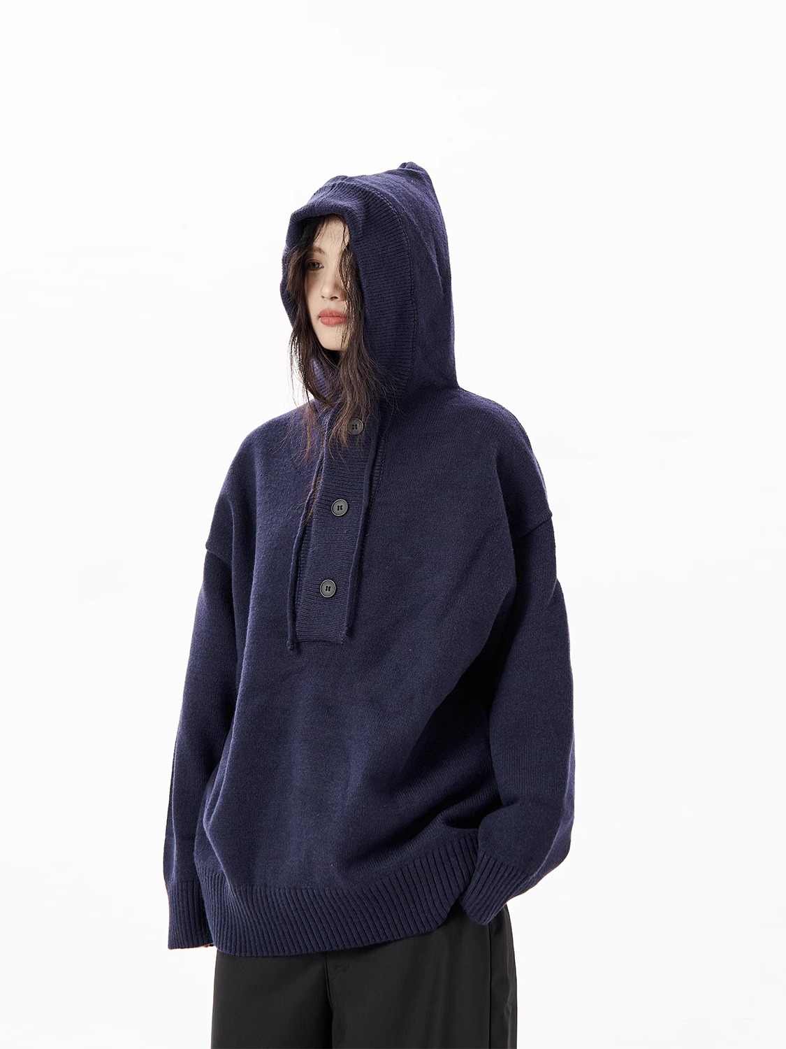 Hooded Sweater Women's Loose Sweater Coat