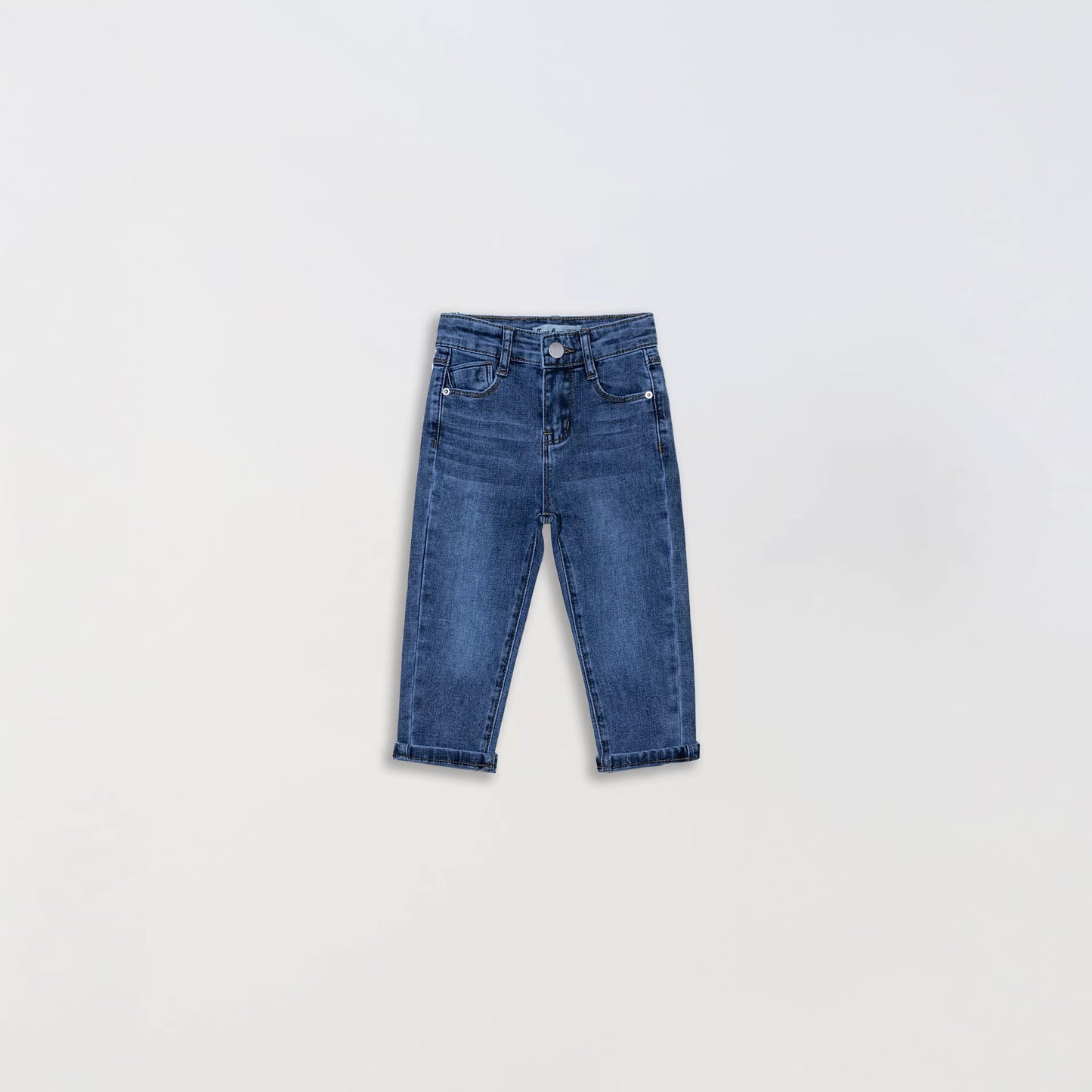 Basic-Style Girls Denim Stretch Trousers