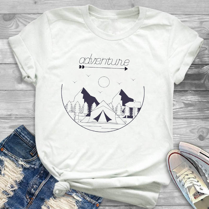 Women's Personalized Letter Printed T-shirt