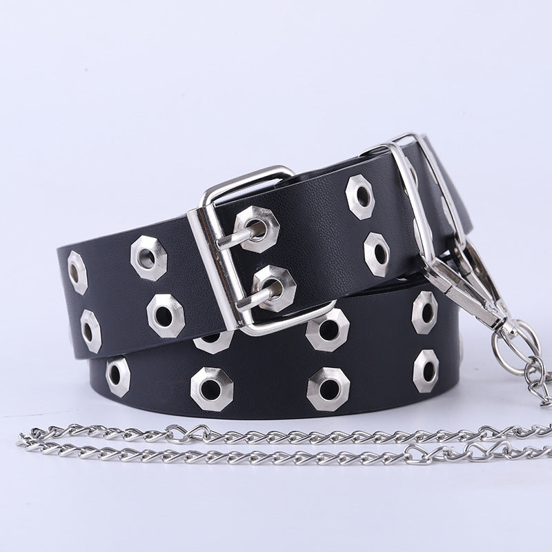 Double Breasted Waistband Hip-hop Chain Versatile