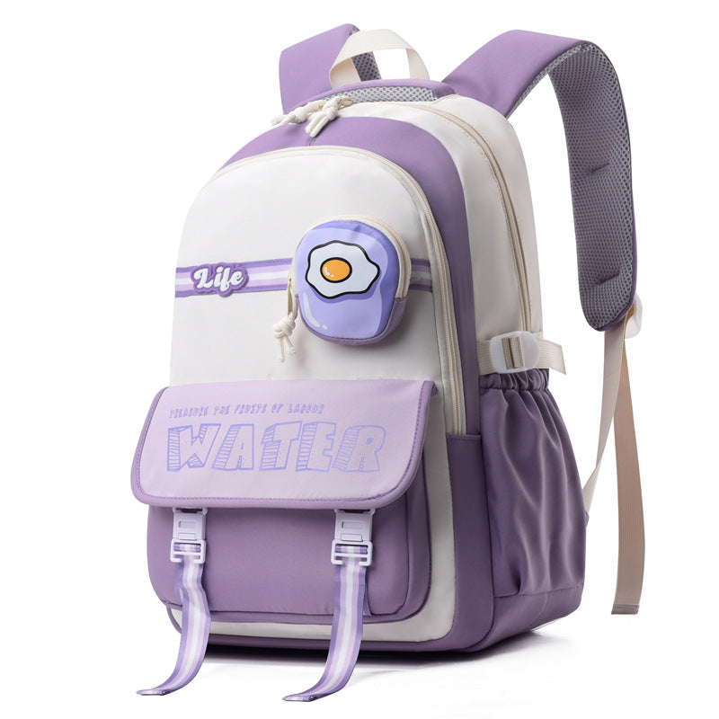 Casual And Lightweight Elementary And Middle School Student Schoolbags Burden Reduction