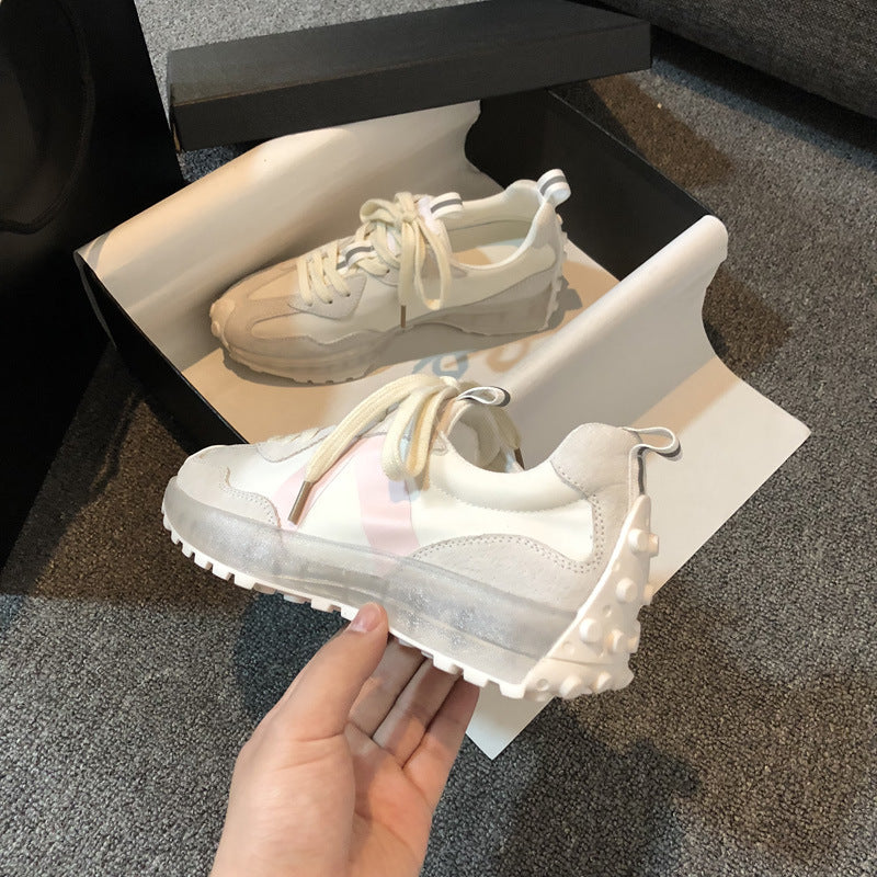 Breathable Small Waist Crystal Sole Sneakers