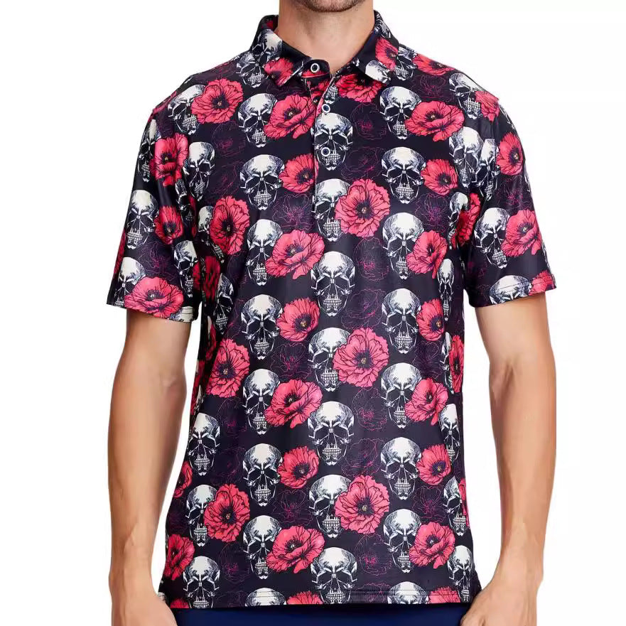 Printing European And American Men's Short Sleeve