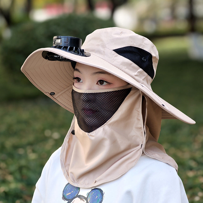 Hat With Fan Men's Fishing Outdoor Sunshade