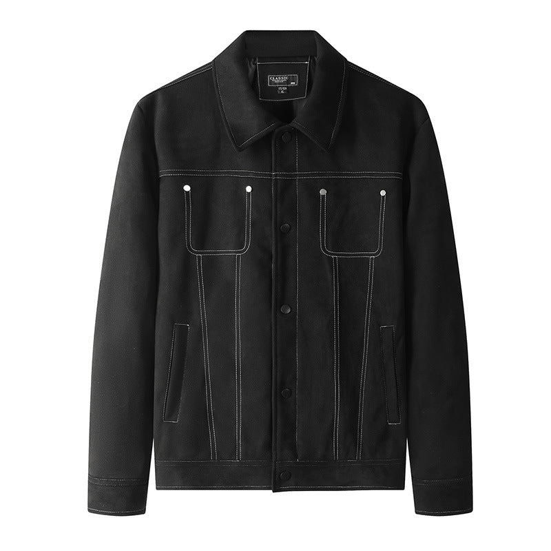 Suede Jacket Men's Fashion Brand Spring And Autumn