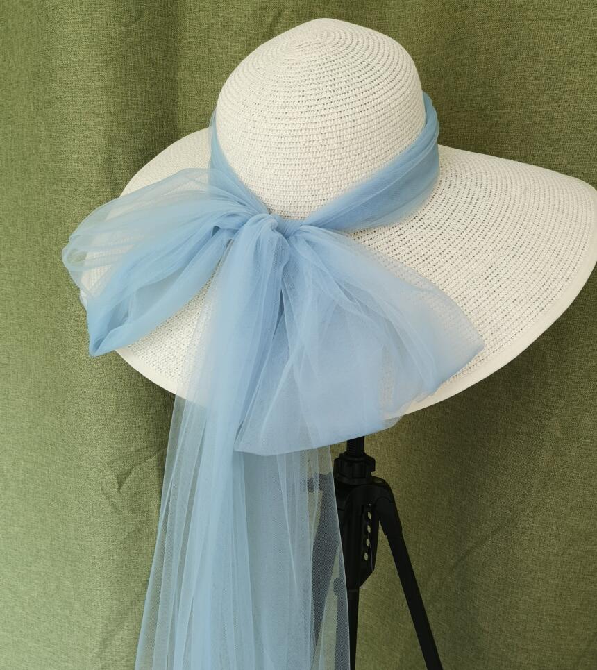 Women's Bow Exaggerated Mesh Hat