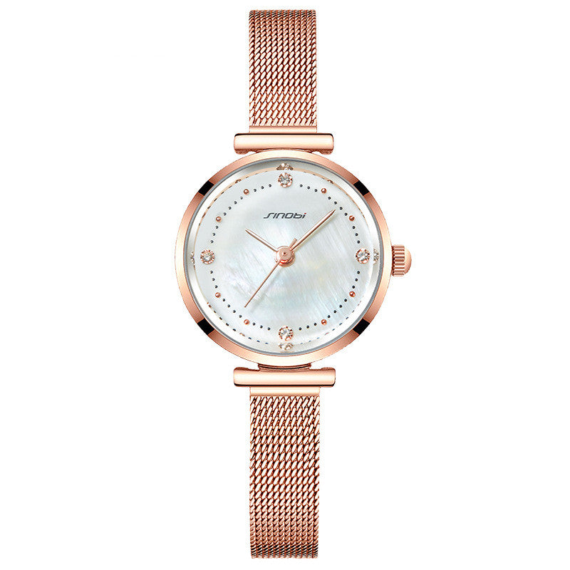 Watch With Exquisite Diamond Bracelet In Blue Box