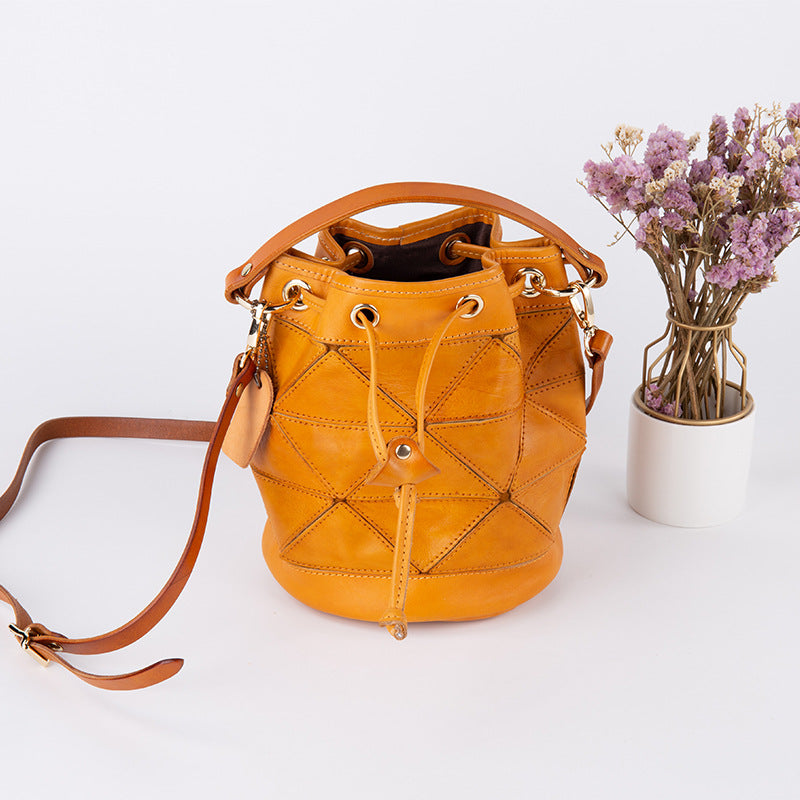 Geometric Stitching Crossbody Women's Bag Literary Handbag