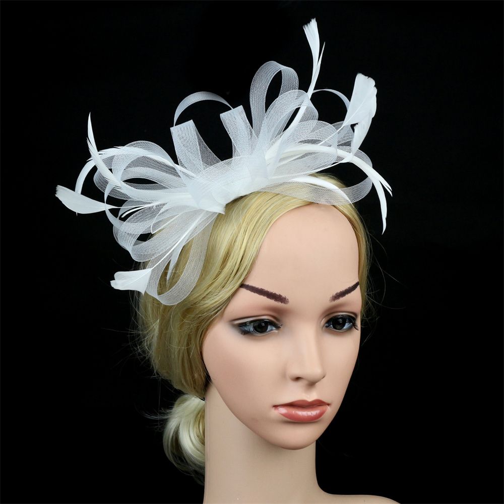 Simple Retro Hairpin Mesh Feather Hair Accessories