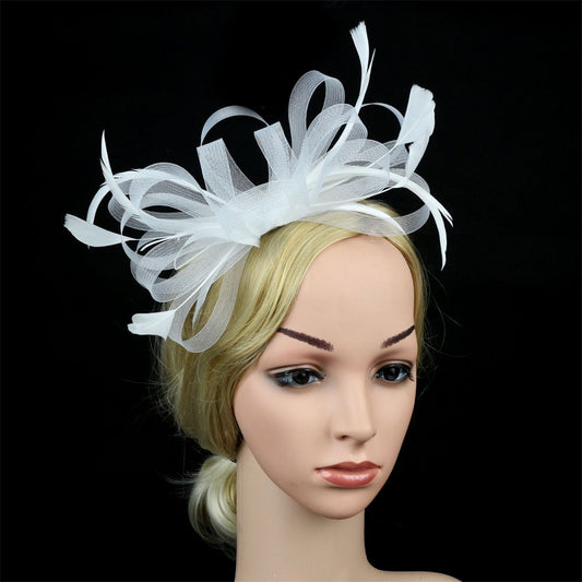 Simple Retro Hairpin Mesh Feather Hair Accessories