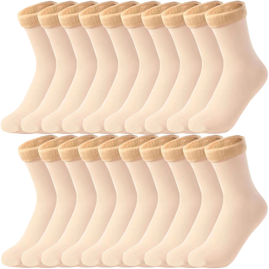 Women's Padded Velvet Warm Soft Medium Tube Socks