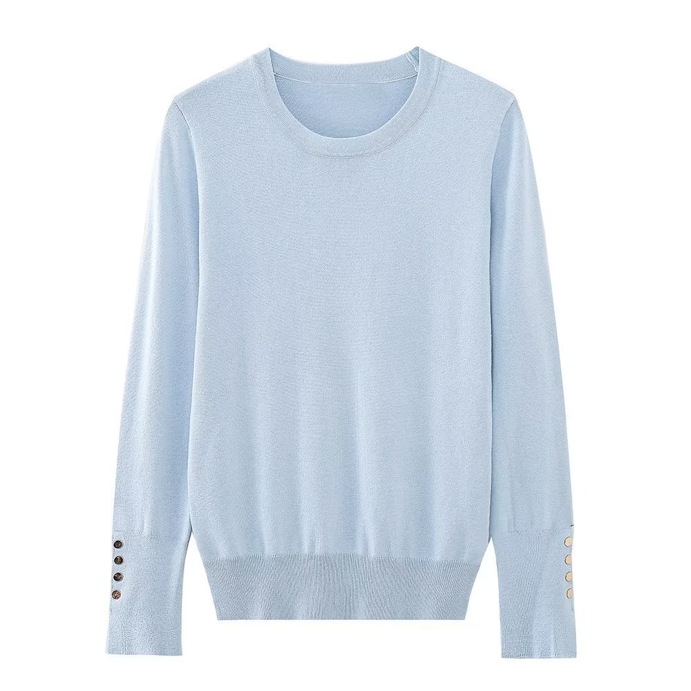 Women's Round Neck Slim Bottoming Basic Sweater