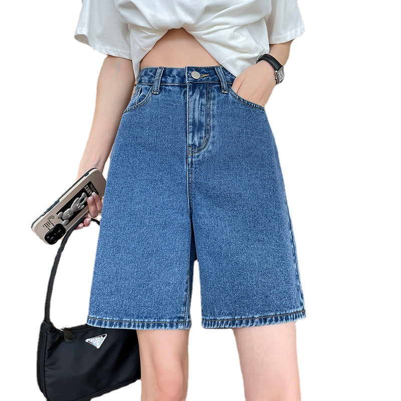 Loose Wide-leg Retro High-waisted Slimming Straight-cut Riding Pants