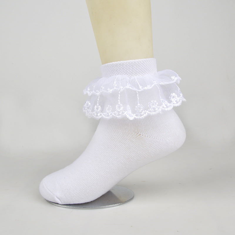 Girls Socks Spring And Autumn Cotton Cute Foreign Style White