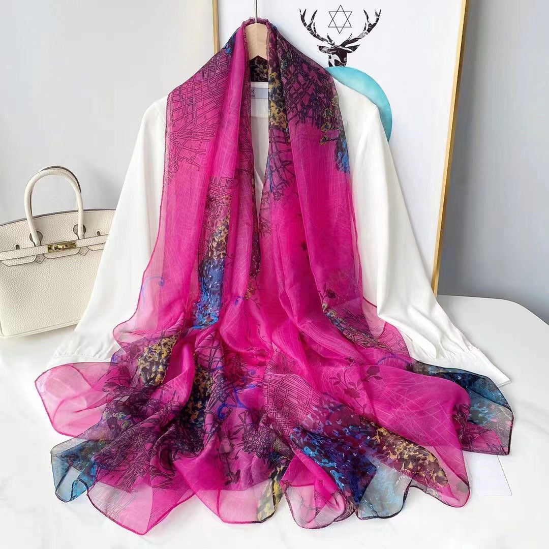 Yarn Cashew Printed Beach Travel Sun Protection Scarf