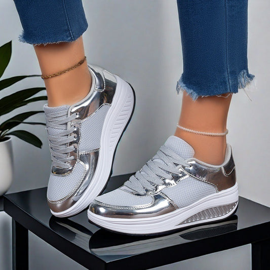 Women's Fly Woven Mesh Breathable Casual Sneaker Platform