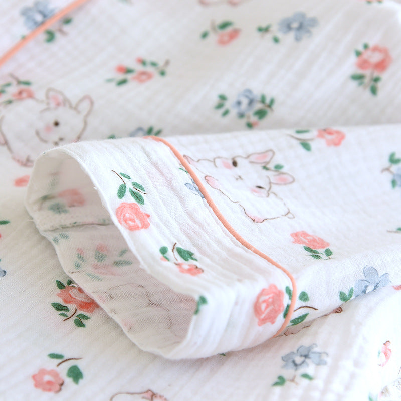 Pure Cotton Soft Breastfeeding Spring Crepe Can Be Worn Outside Sweat-absorbent Comfortable Long Sleeve Trousers