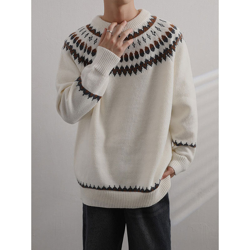 Loose-fitting Comfortable Sweater Men's Design Sense Nordic