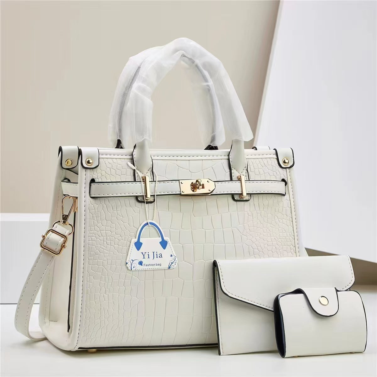 Stylish And Minimalist Macaron Three-piece Handbag