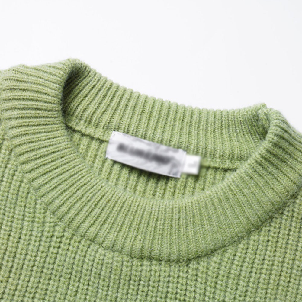 Spring And Autumn Loose-fitting Casual Round-neck Knitted Sweater