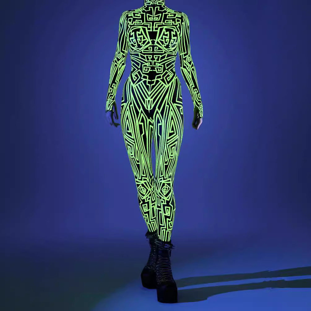 Tights Digital Printing One-piece Play Costume