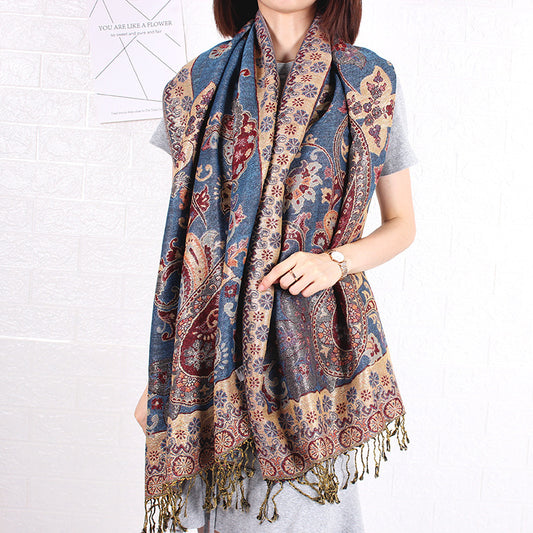 Female Zijinhua Cashew Nut Scarf