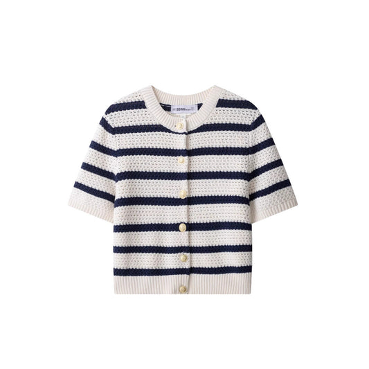 Stylish Versatile Casual Striped Knit Top