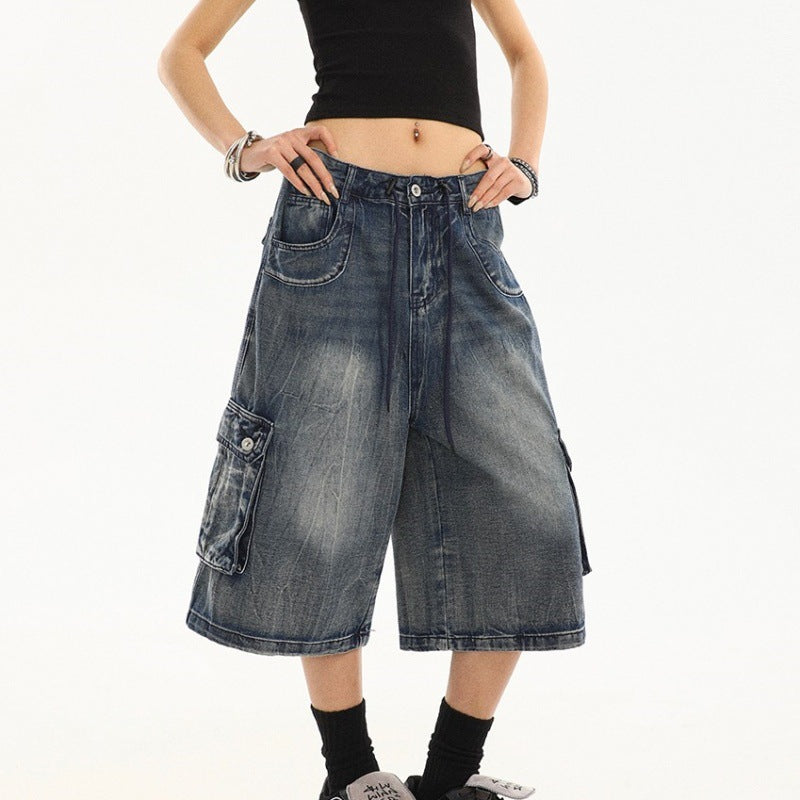 Womens Relaxed-fit Straight-leg Pants With Multiple Pockets In An American Style