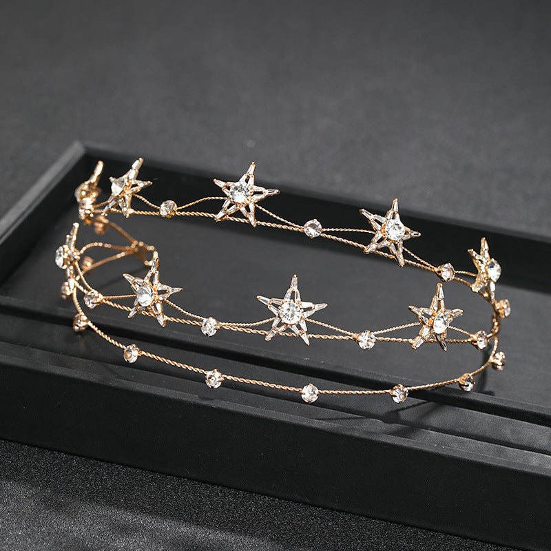 Bridal Headwear Multi-layer Five-pointed Star Hair Band