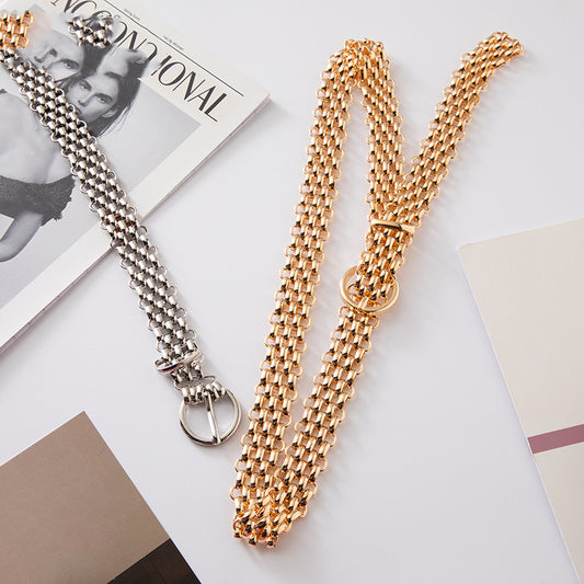 Fashionable Metal Waist Chain Can Adjust Dress Pants Belt