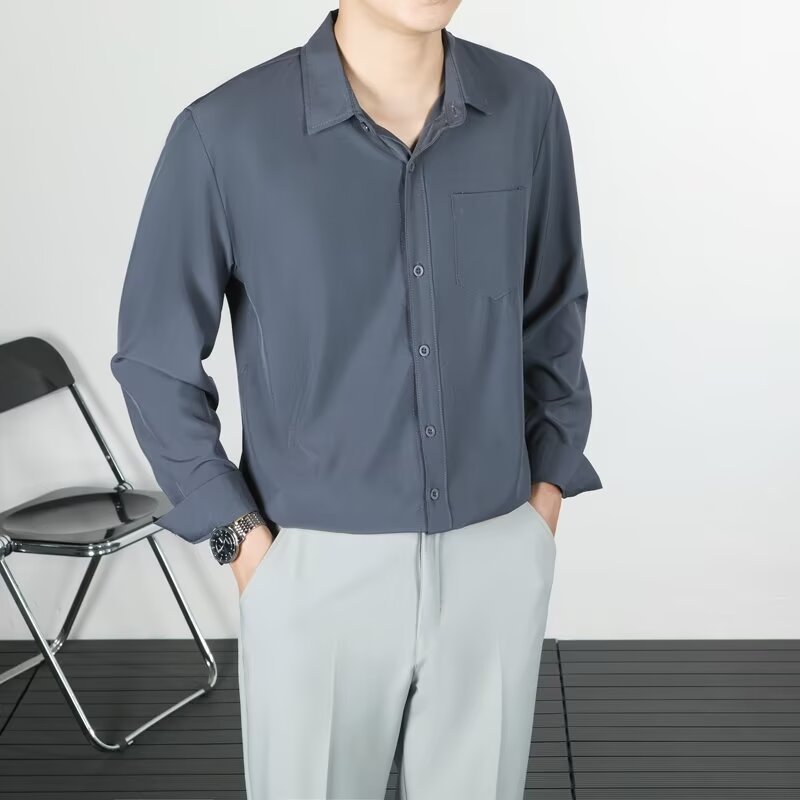 Korean-style Loose High-end Drape Long-sleeved Shirt