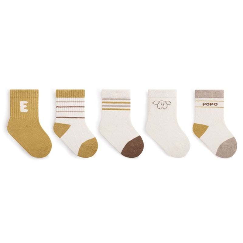Children's Preppy Style Striped Cotton Socks