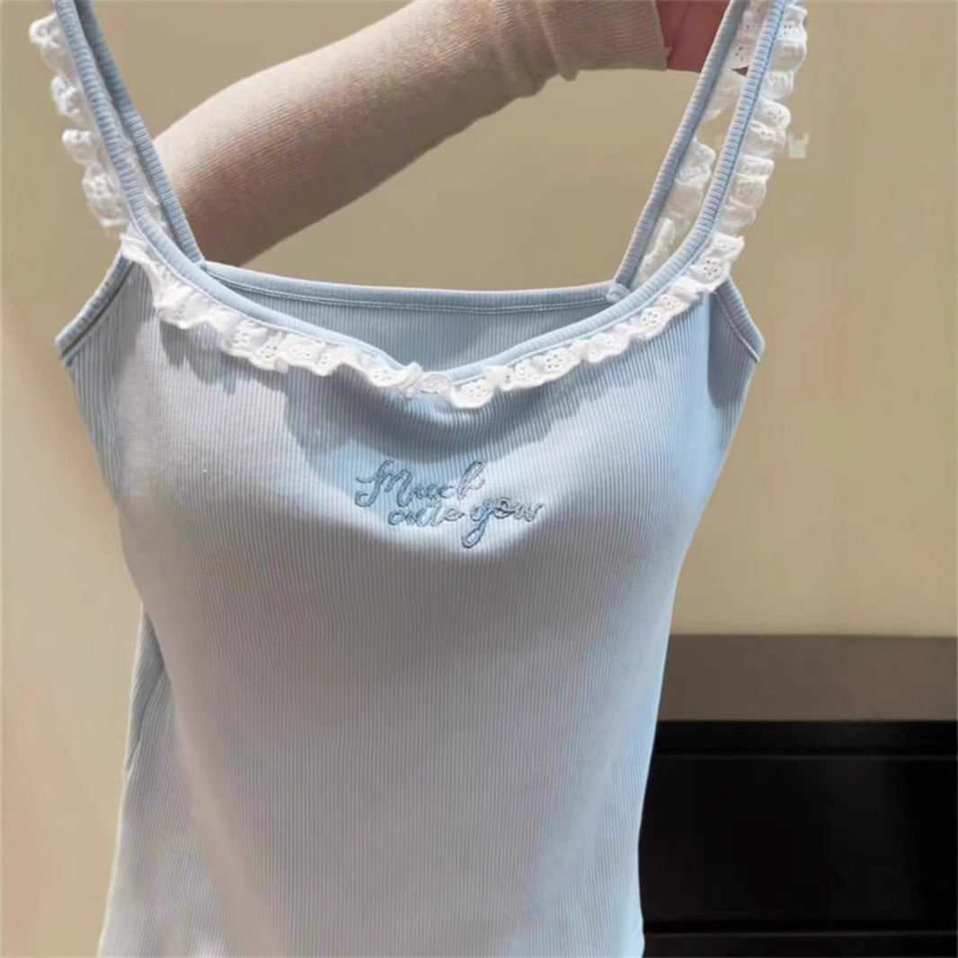 Women's Lace Camisole With Chest Pad