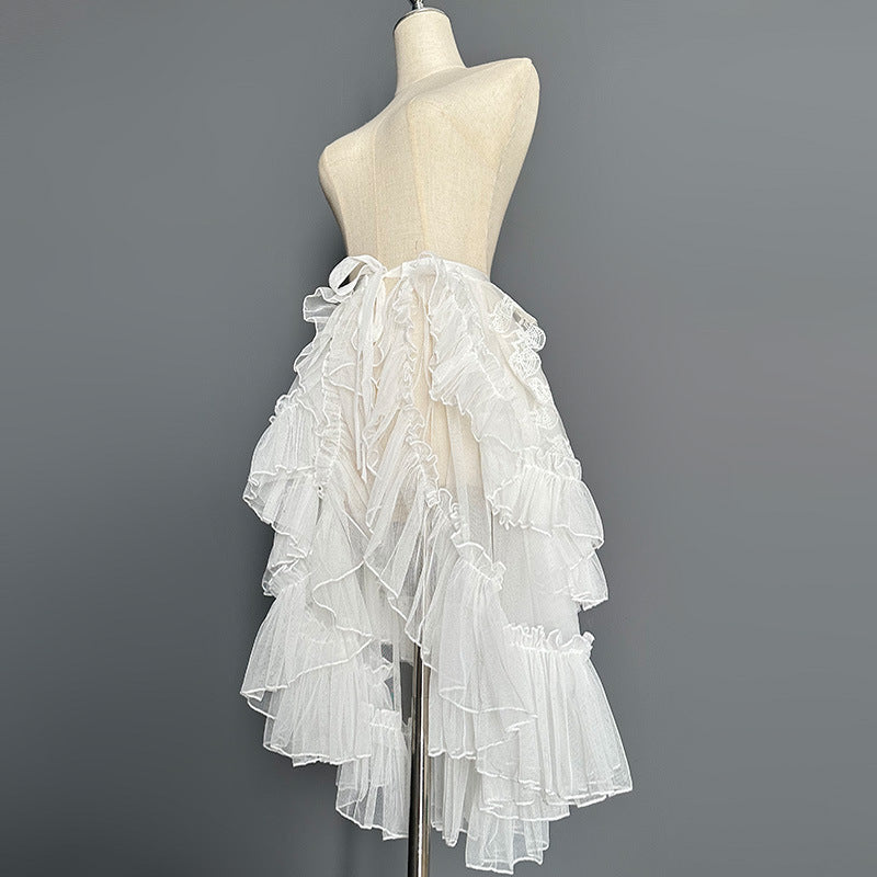 Japanese Style Long Lolita Niche Design Veil Skirt