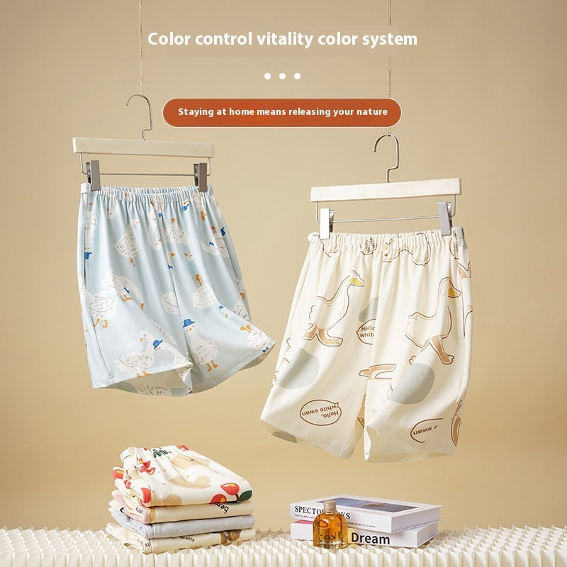 Summer New Pregnant Women Adjustable Cartoon Pajama Pants Thin