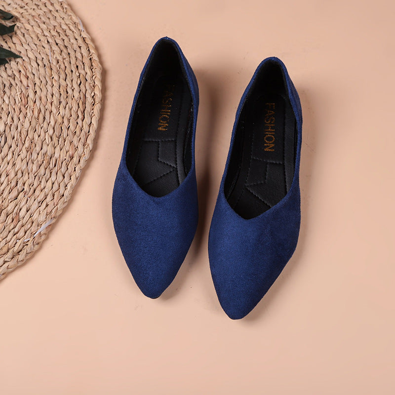 Womens Pointed-Toe Low-Top Shoes In Plus Sizes