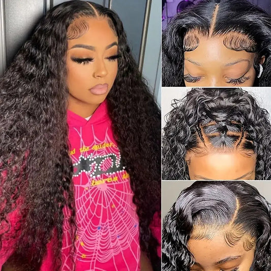 Former Lace Wig Lady Middle Part Long Wavy Hairstyle Fluffy Natural Full Head