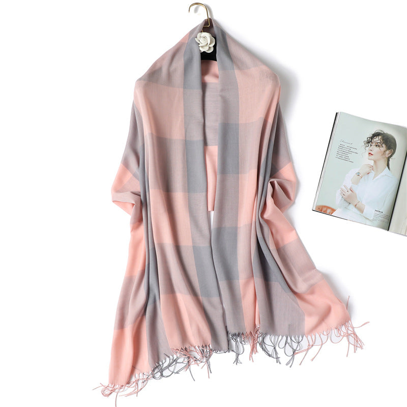 Thin Fashion Fringe Versatile Decorative Turban Scarf