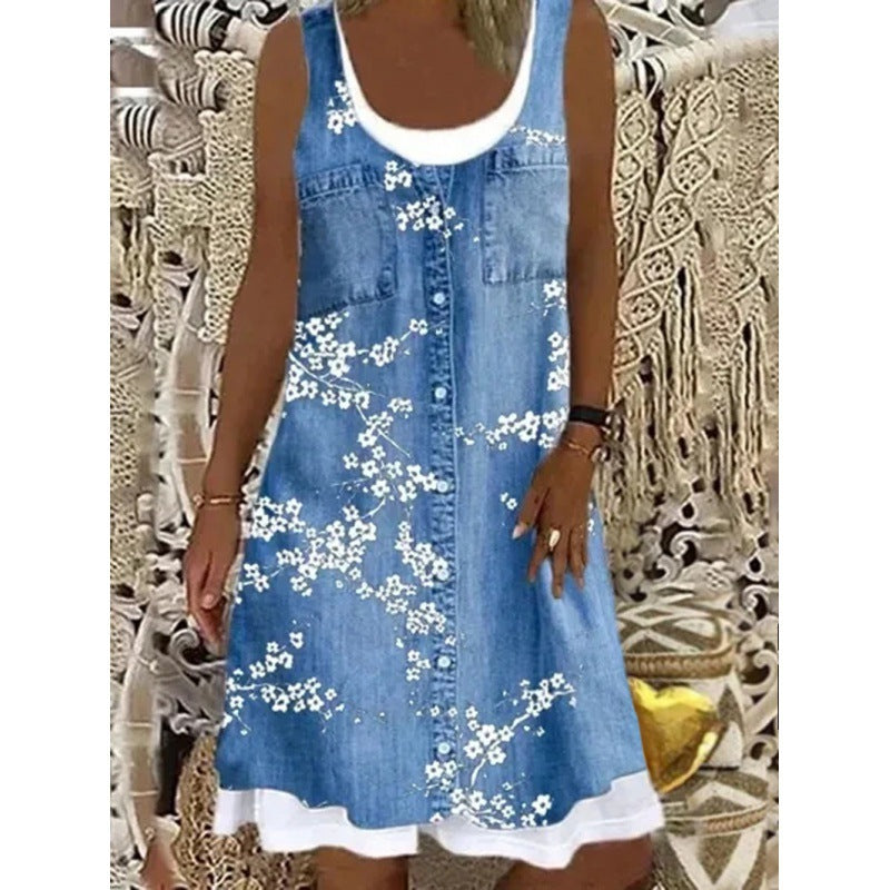 Loose Digital Printing Casual Dress