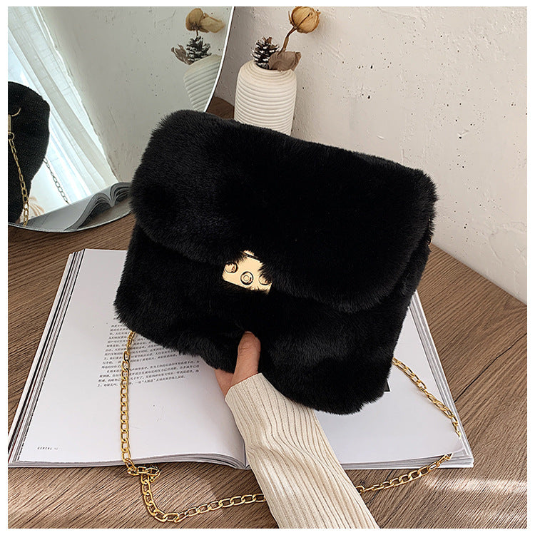 Women's Fashion Plush One-shoulder Crossbody Bag