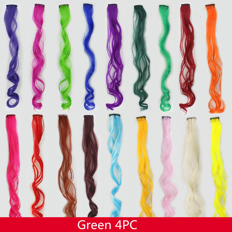 Hanging Ear Dyeing Piece, Wig Piece, Scheming Gradient Highlighting Wig, Color Hanging Ear Perm, One Piece Seamless Hair Extension